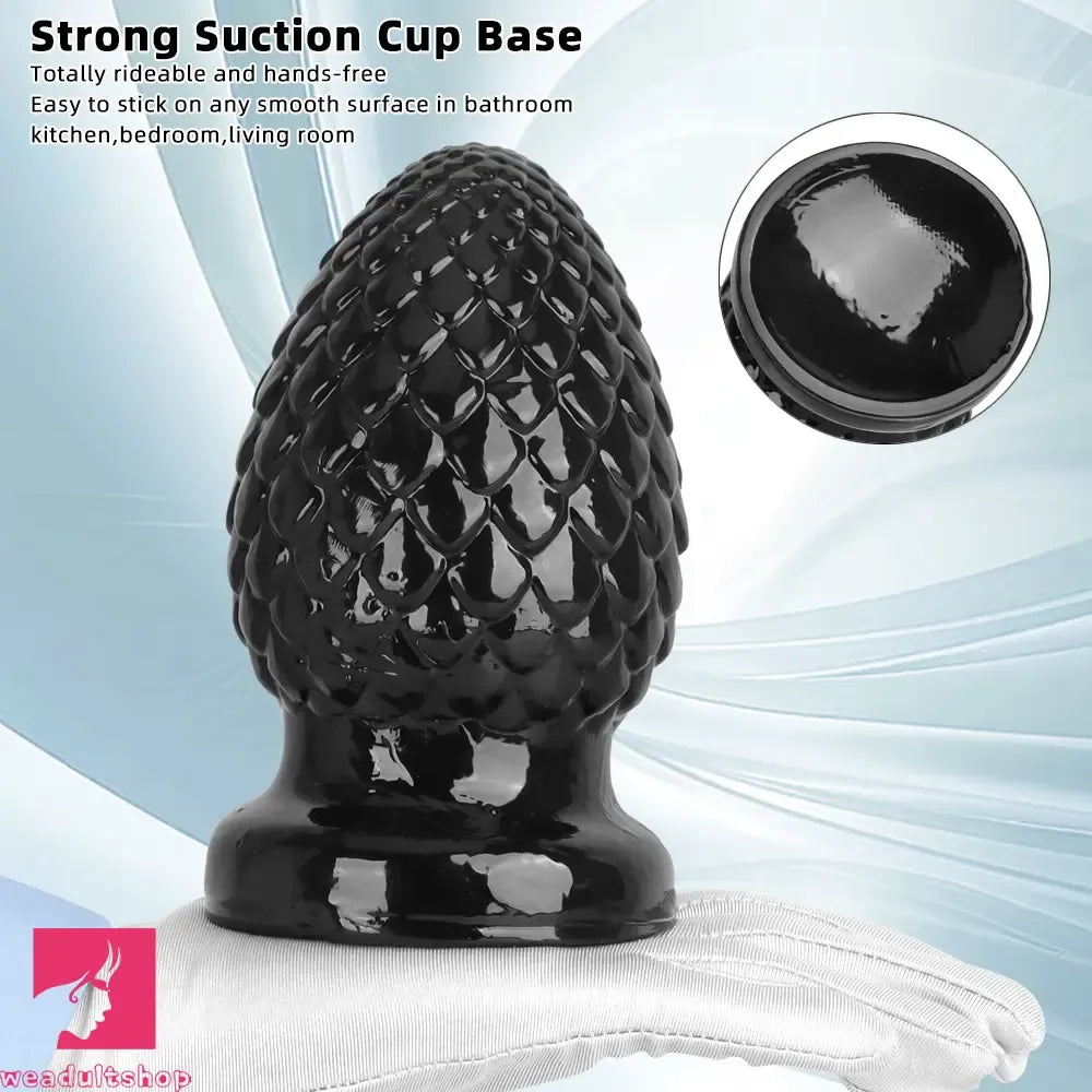 3.93in 5.9in Newbie Clit Female Masturbator PVC Black Butt Plug Dildo