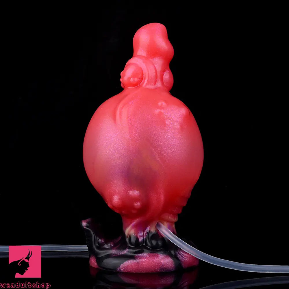 5.91in Odd Knot Spiked Silicone Soft Inflatable Spraying Squirting Real Dildo