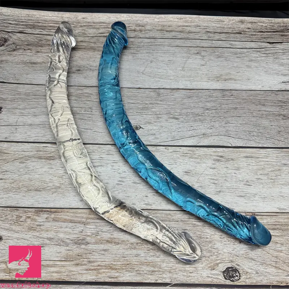 17.32in Long Dual Head Simulated Penis Dildo For G-Spot Cock Stimulation