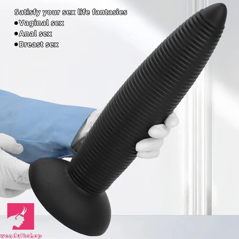 13.38in 14.96in Pointed Large Long Threaded Anal Plug Dildo For Anal Sex