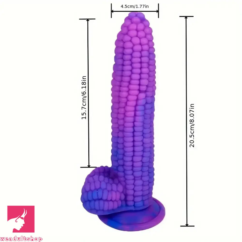 8.07in Special-shaped Anal Plug Liquid Silicone Female Sex Strip Corn Dildo