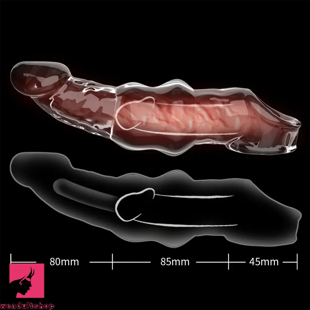 8.03in Mega Thick 3 Extra Inches Sexy Extension Dildo Sleeve With Ball Loop