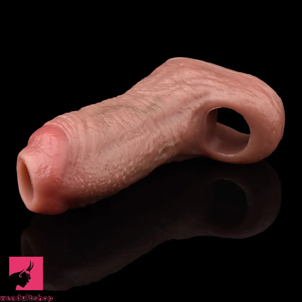 5.23in Strap on Penis Extender Cock Sleeve Dildo For Vagina Stimulating