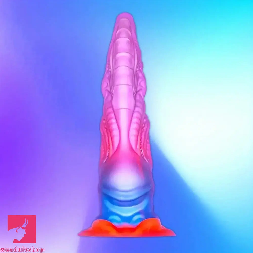 8.66in Colorful Silicone Fantasy Soft Cock Dildo With Powerful Suction Cup