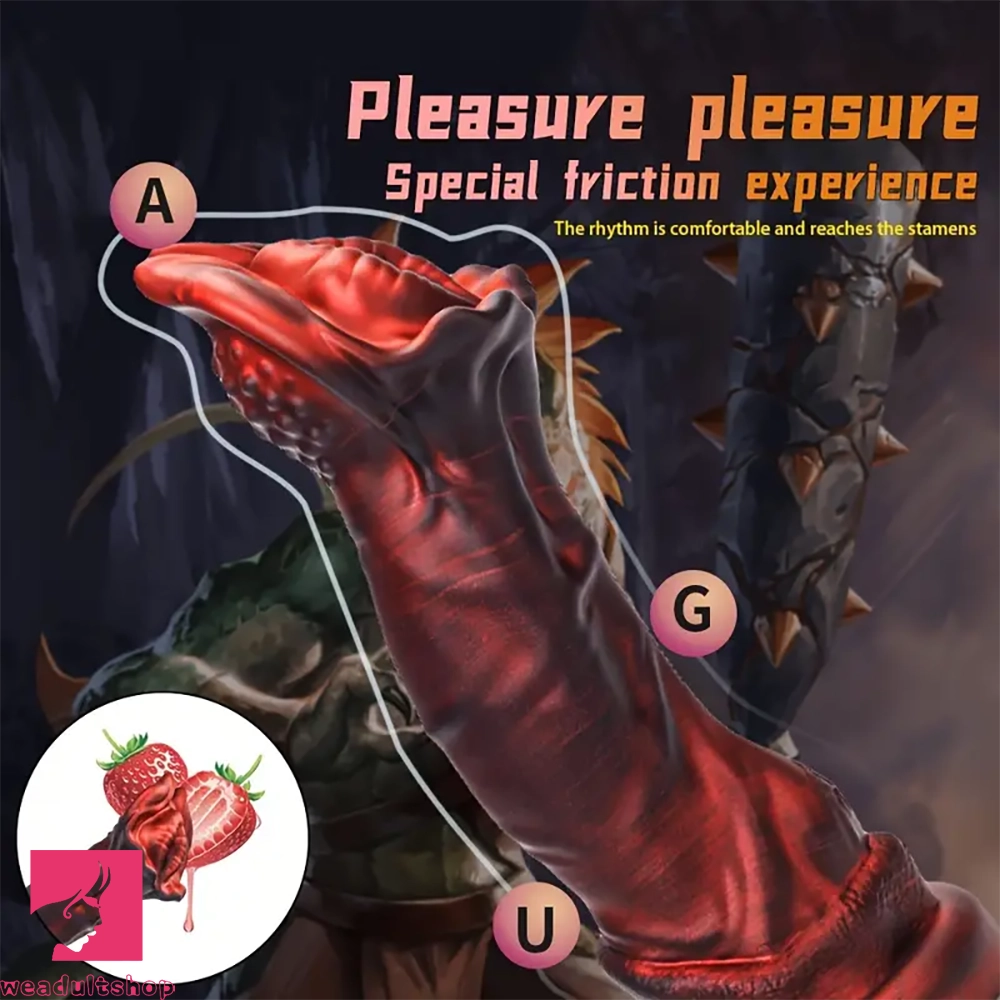 8.7in Cannibal Flower Flexible Silicone Clit Anal Plug Dildo Lifelike Texture