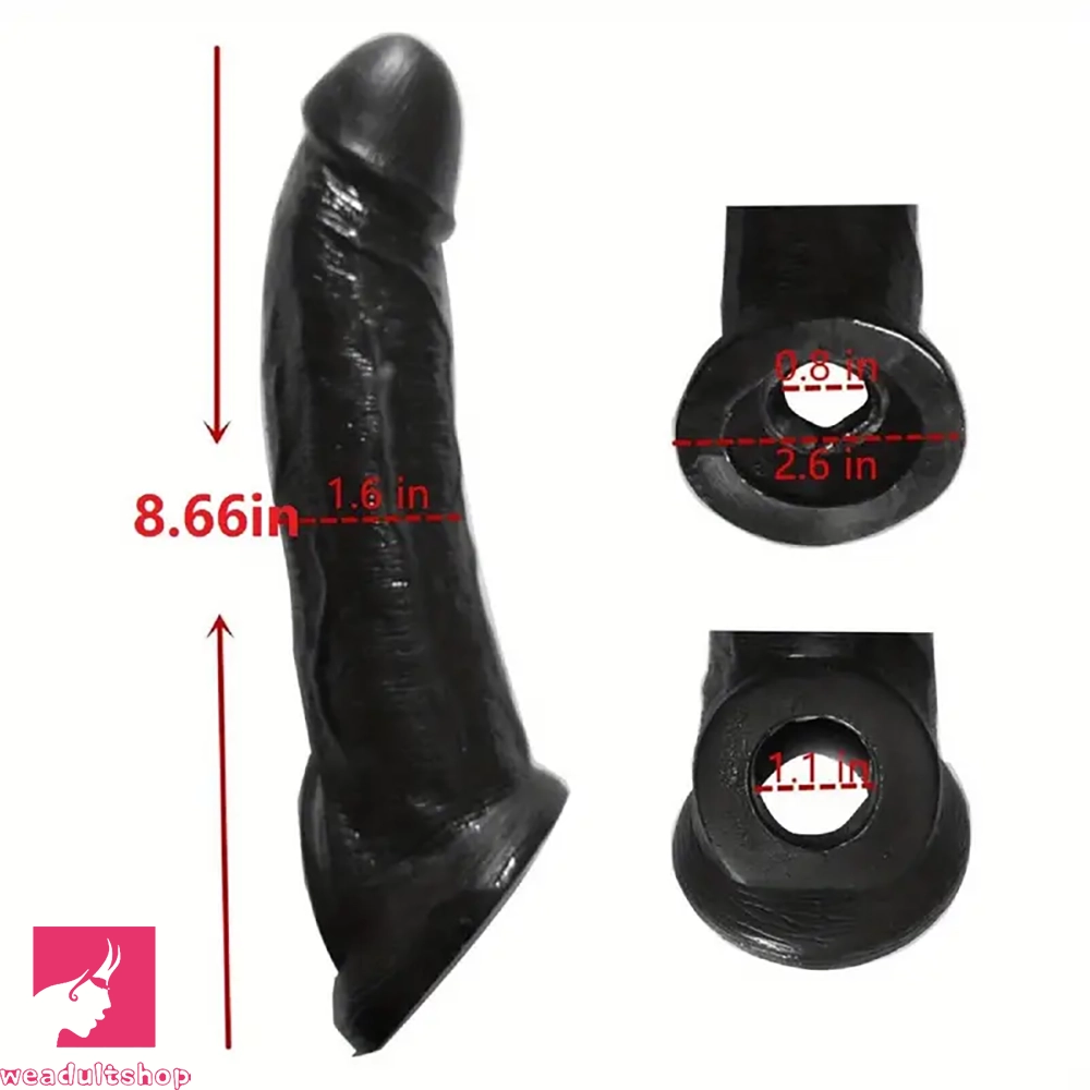 8.66in Realistic Dildo Sleeve Feel Like Skin For Hands-Play Sex Clit Pleasure