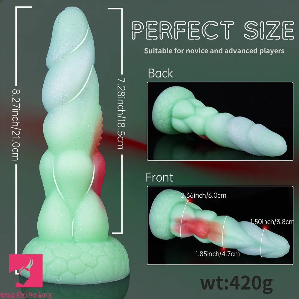 8.27in Animal Alien Liquid Silicone Monster Dildo Masturbator Erotic Cock
