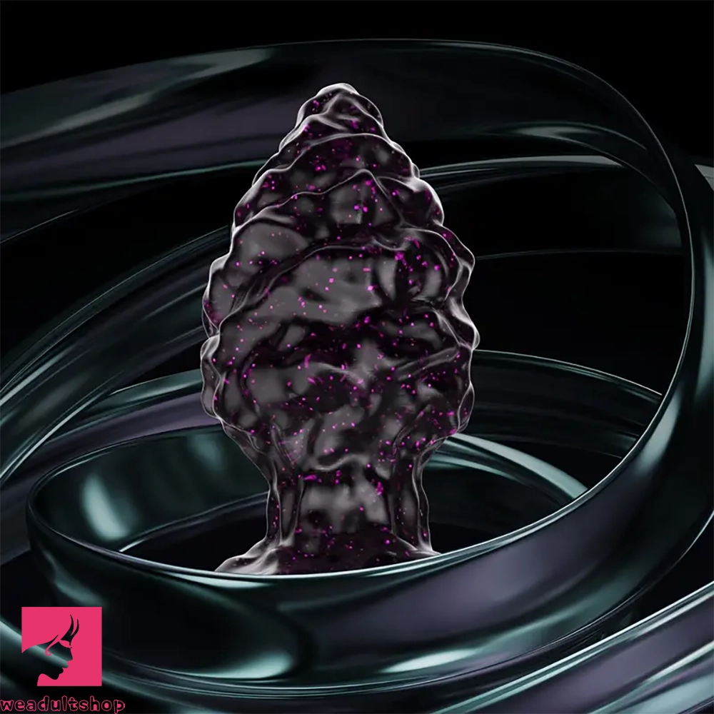 2.95in 4.33in Special-Shaped Silicone Anal Plug Thread Point Mini Dildo