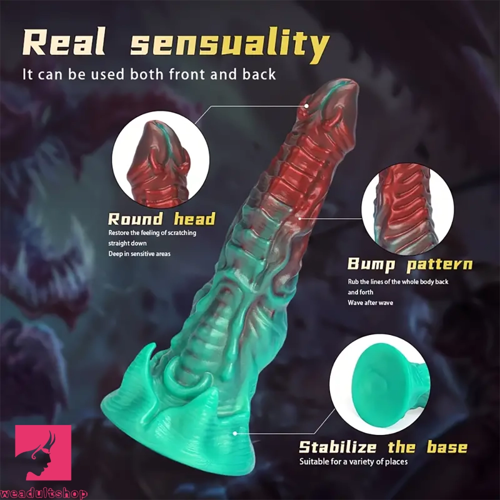 8.26in Devil Alien Monster Tentacle Silicone Dildo For Dilation Anal Plug