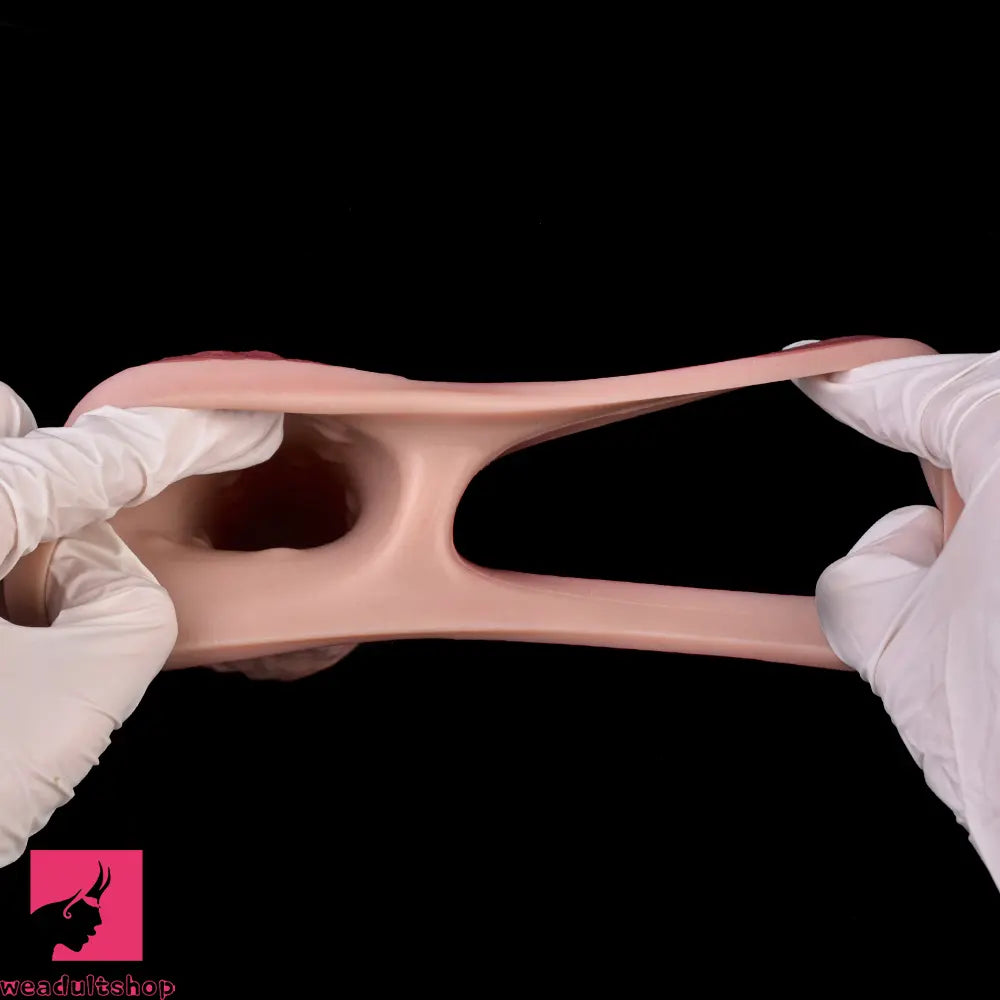 7.68in Vibrating Real Automatic Silicone Hollow Dildo Sleeve Penis Extender