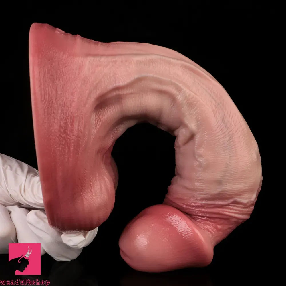 8.86in Double-layer Liquid Silicone Skin-like Soft Dildo Adult Toy Women