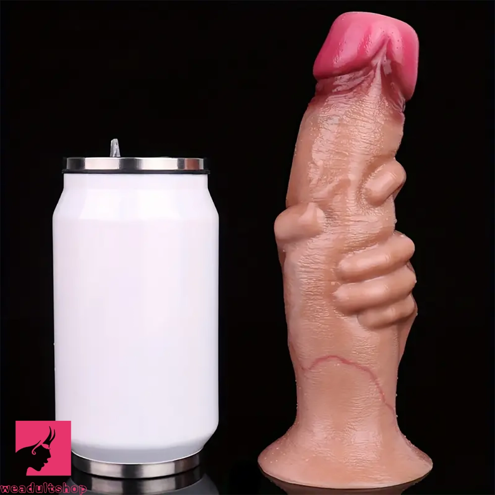 7.75in Inflatable Hollow Ovipositor Lay Eggs Silicone Cock Balls Dildo