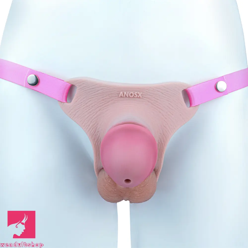4.33in Strap on Chastity Dildo Wearable Realistic Cock Cage For Men Dilator