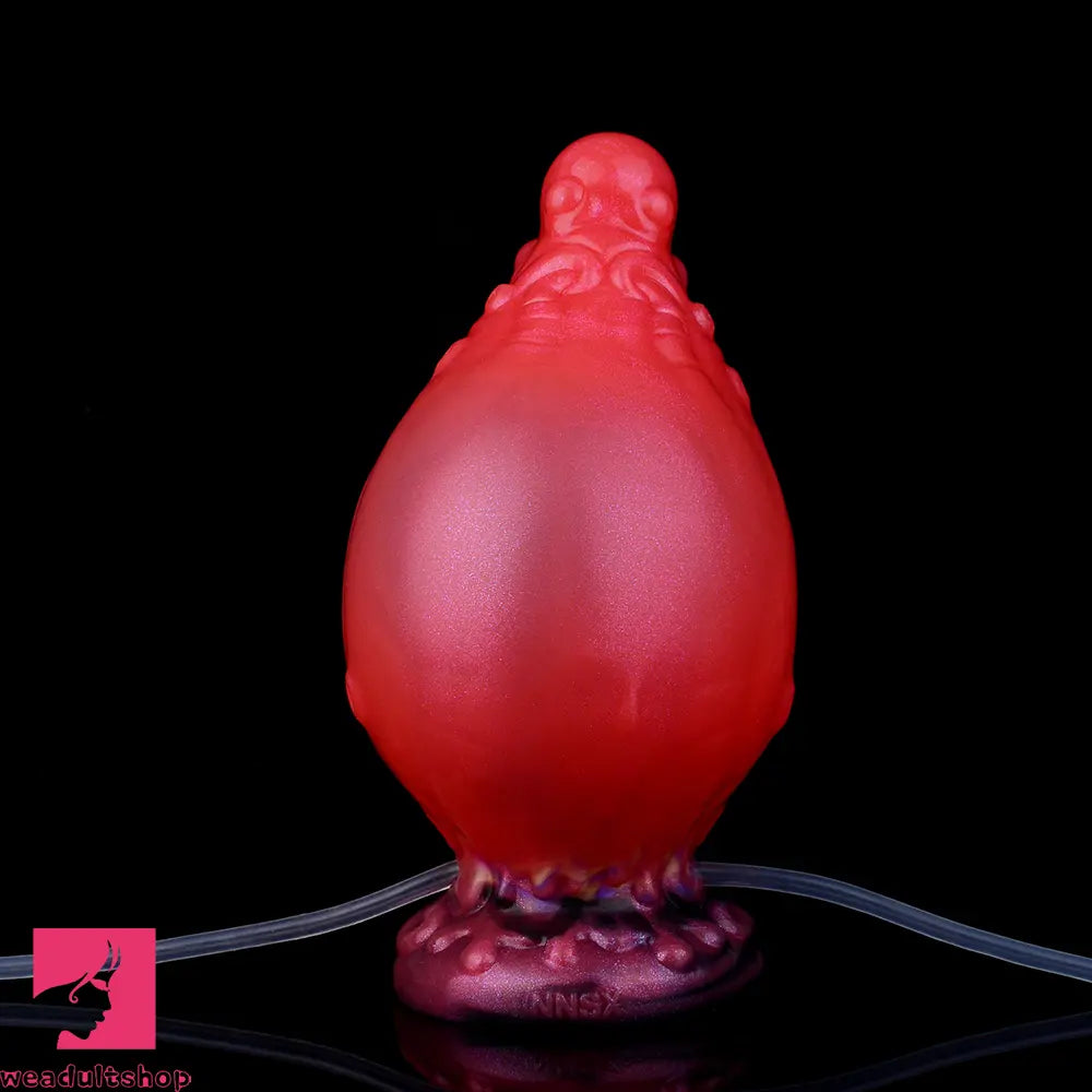 5.91in Fantasy Octopus Silicone Flexible Inflatable Spraying Water Dildo