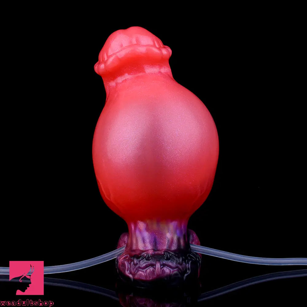 5.43in Fantasy Horse Knotted Silicone Flexible Inflatable Spraying Water Dildo