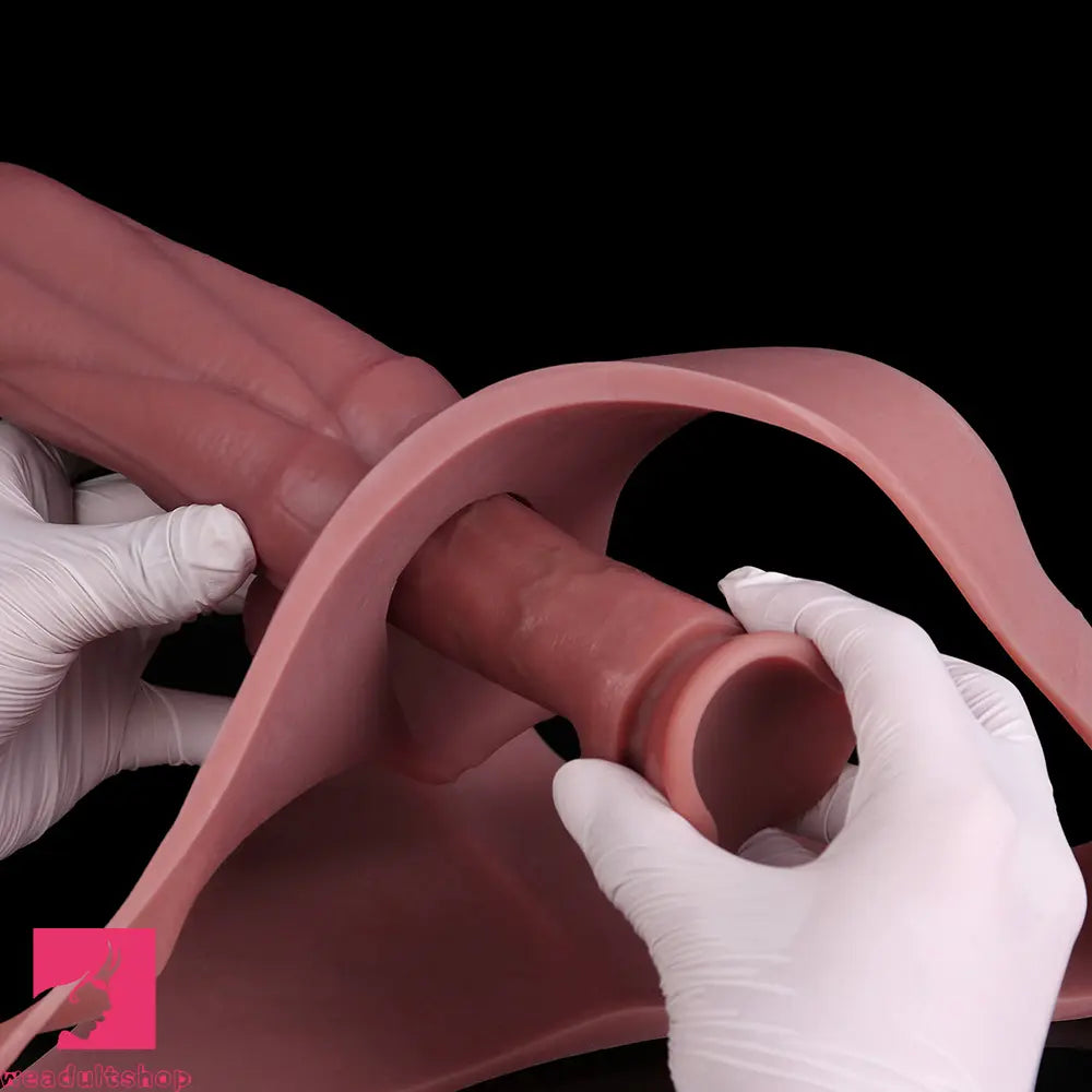 8.46in Silicone Big Strapon Hollow Dildo With Glans Penis Cock Toy