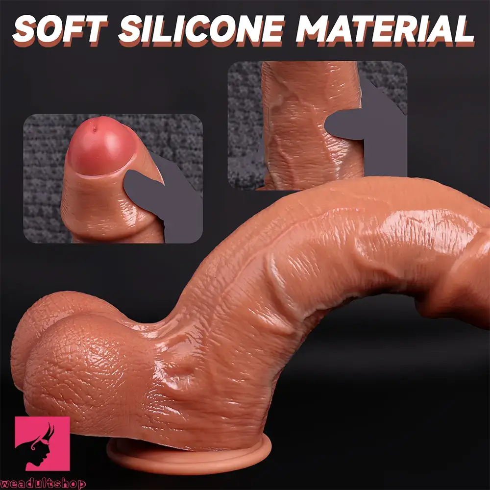 9in 10.6in 12.2in Realistic Uncut Big Dildo For Vaginal G-Spot Love Stimulation