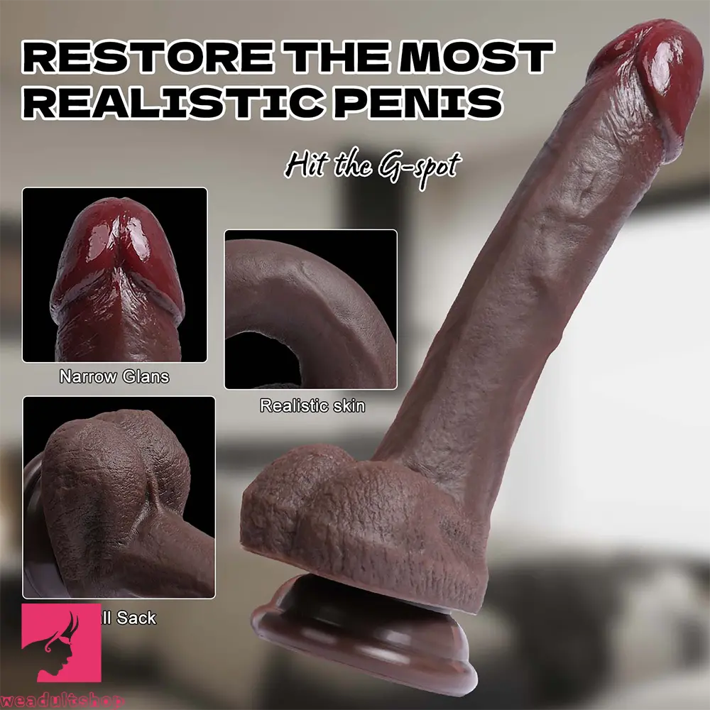 7.48in Realistic Silicone Cock Dildo Real Natural Touch For Women Couples