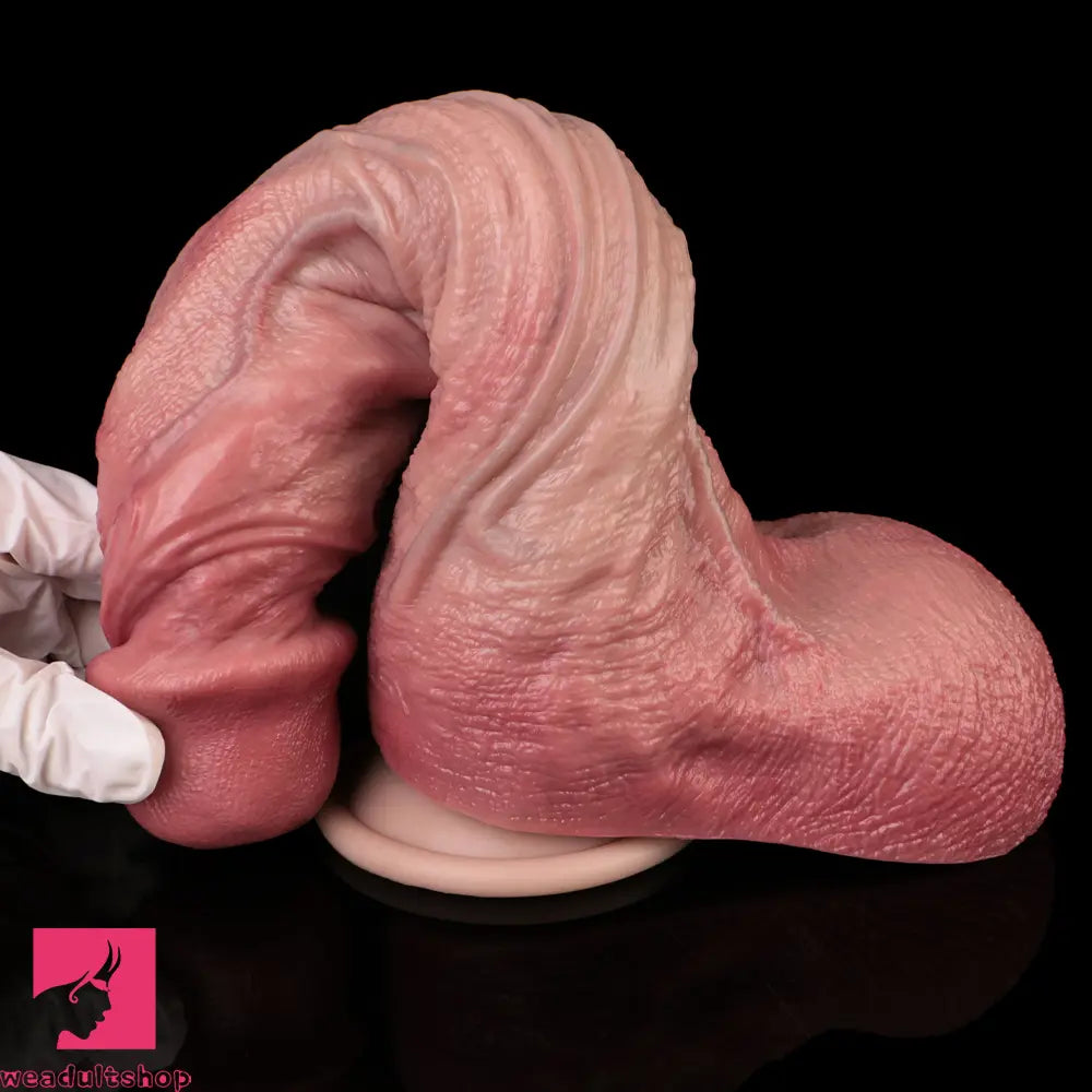 10.12in Double-layer Liquid Silicone Skin-like Soft Big Lifelike Cock Dildo