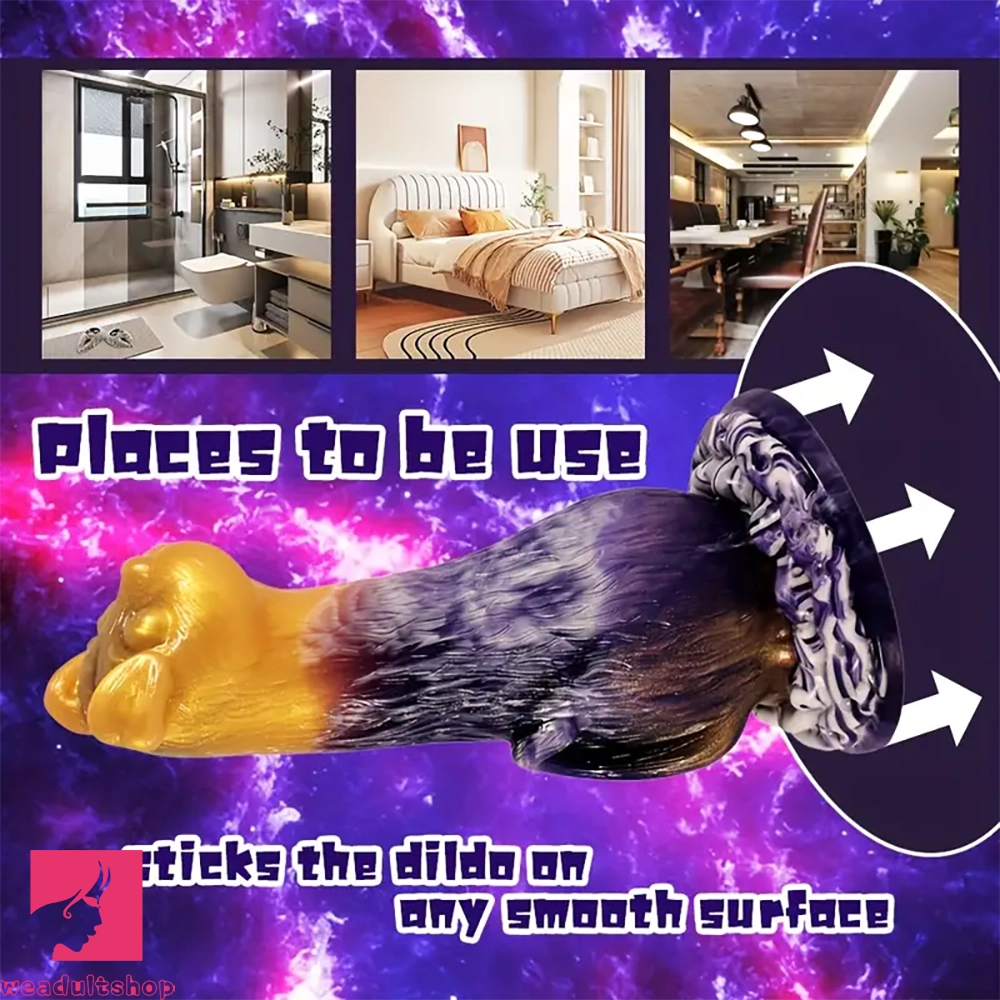 7.87in Chinese Zodiac Dog Design Silicone Hand Wash Only Soft Clit Dildo