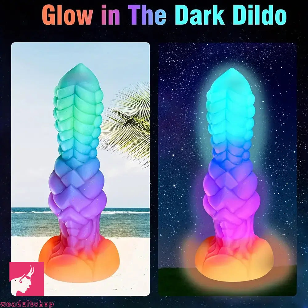 9in Fantasy Knot Silicone Monster Luminous Dildo For Anus Clit Orgasm