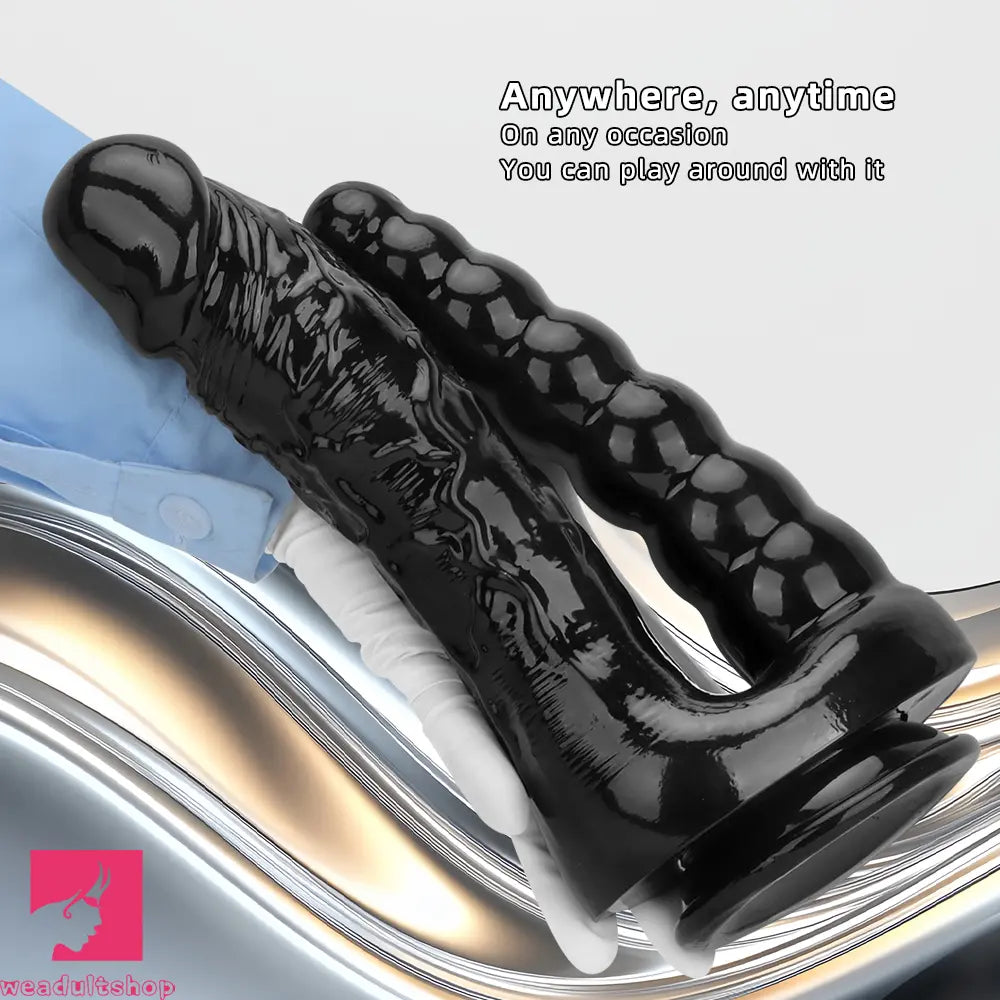 7.87in 10.43in PVC Double Headed Dildo Masturbator With Simulated Toy