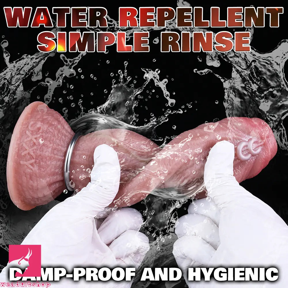 8.15in Ovipositor Platinum Silicone Dildo Penis Woman Prostate Massager
