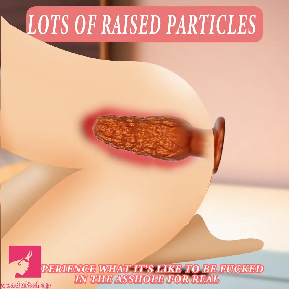 7.16in Graininess Raised Particles Reminiscent Corn Soft Butt Plug Dildo