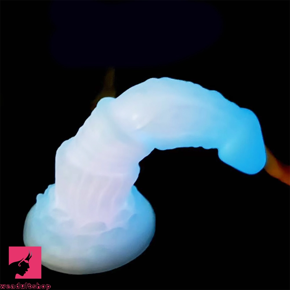 8.26in Silicone Soft Luminous Fantasy Dildo Woman Man Prostate Sex Toy