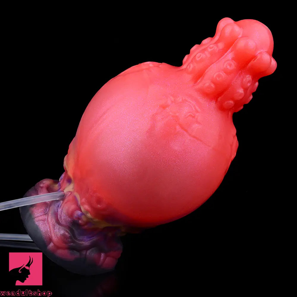 5.91in Fantasy Weird Silicone Soft Inflatable Spraying Water Dildo For Sex