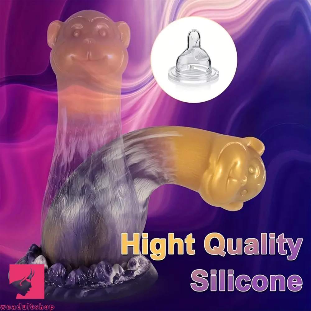 7.48in Exotic Thick Monkey Fantasy Soft Dildo With Suction Cup Cock Toy