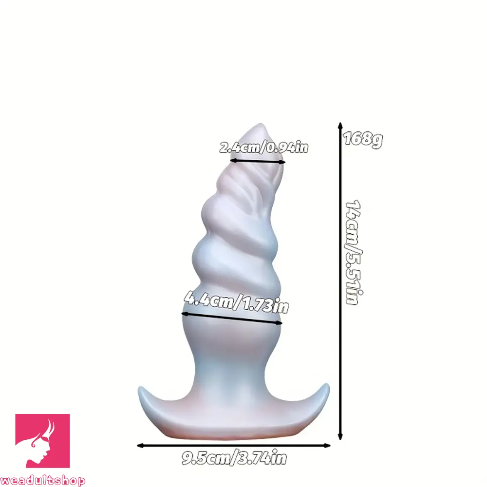 5.5in 6.69in 7.87in Pearlescent Dream Silicone Anal Soft Dildo with Anchor