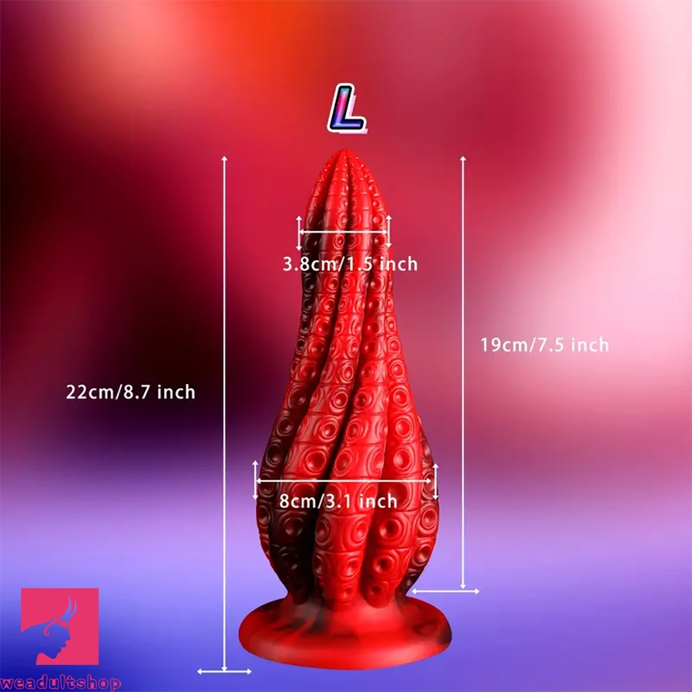 5.5in 7.3in 8.7in 10.7in Durable Build Soft Tentacle Silicone G Spot Dildo