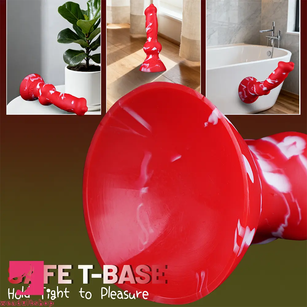 7.09in Lifelike Animal Penis Dog Knot Liquid Silicone Dildo For Anal Sex