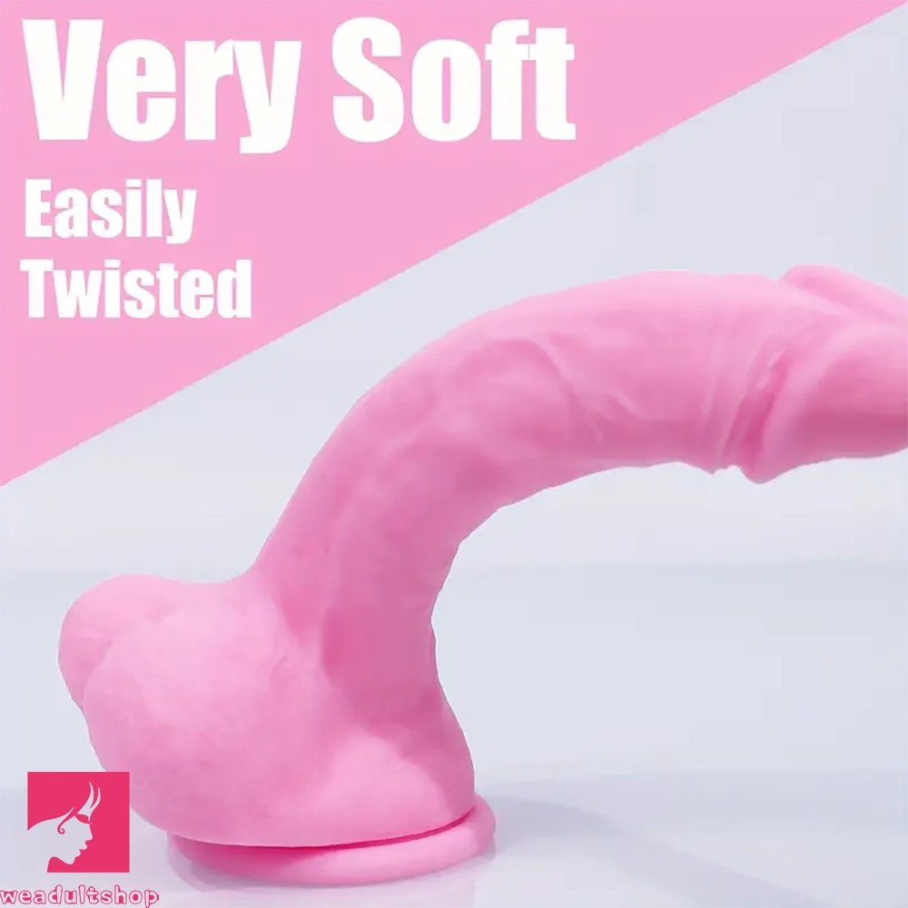 5.7in 8.07in 2pcs Realistic Curved Silicone Dildos For G Spot Clit Sex Toy