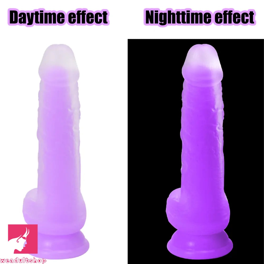 7.48in 9.25in Luminous Silicone Soft Dildo For Men Women Fucking Sex