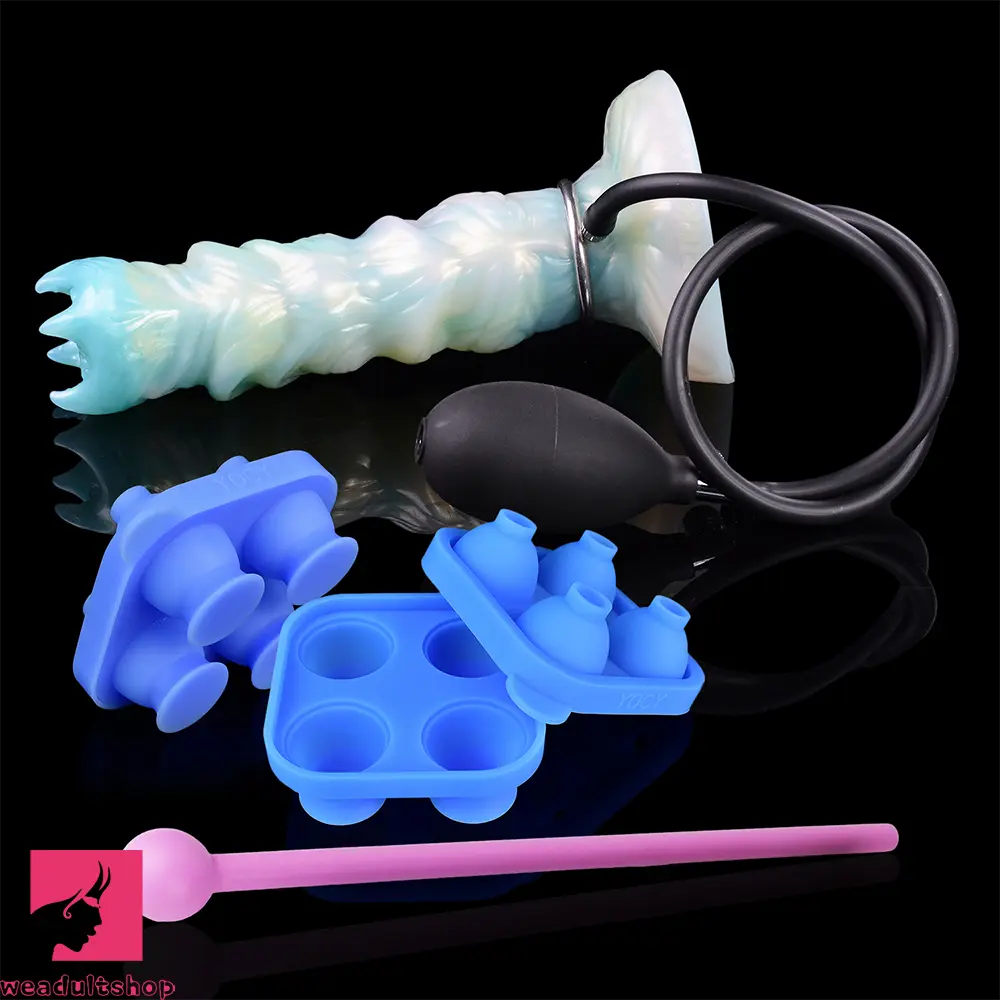 8.18in Soft Fleshy Texture Big Odd Ovipositor Egg Laying Inflatable Dildo