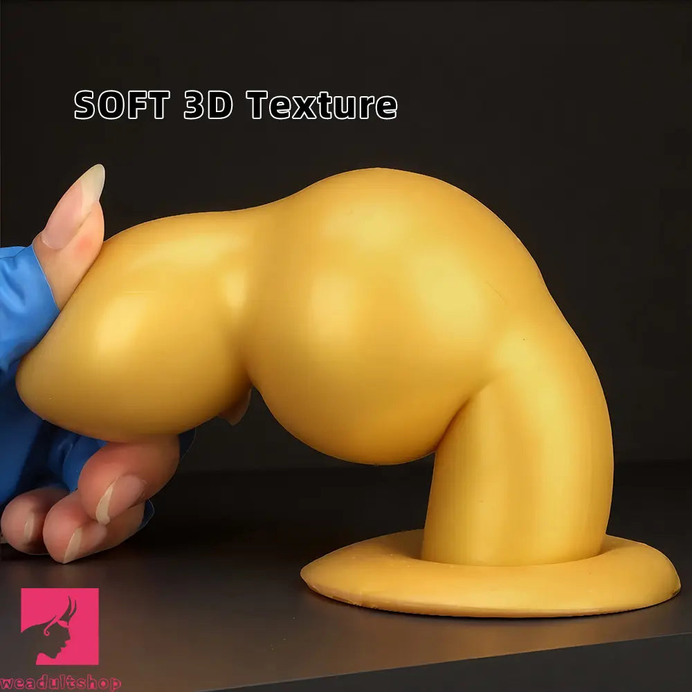 4.53in 5.12in 6.1in 7.48in Silicone Gold Calabash Brothers Alien Anal Dildo
