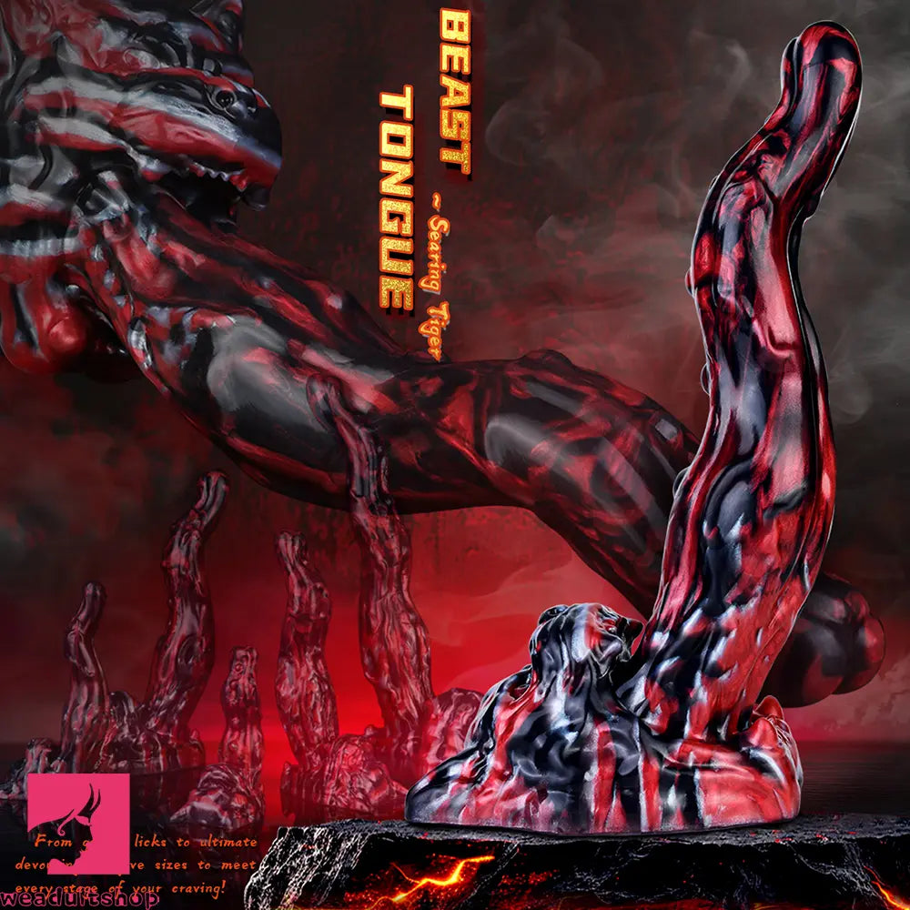 5.51in 7.56in 9.84in 12.6in 17.72in Monster Silicone Creature Penis Dildo