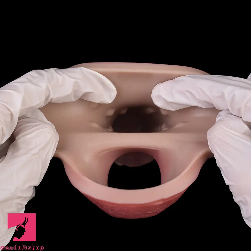 7.36in Vibrating Realistic Remote Silicone Hollow Real Dildo Sleeve Extender