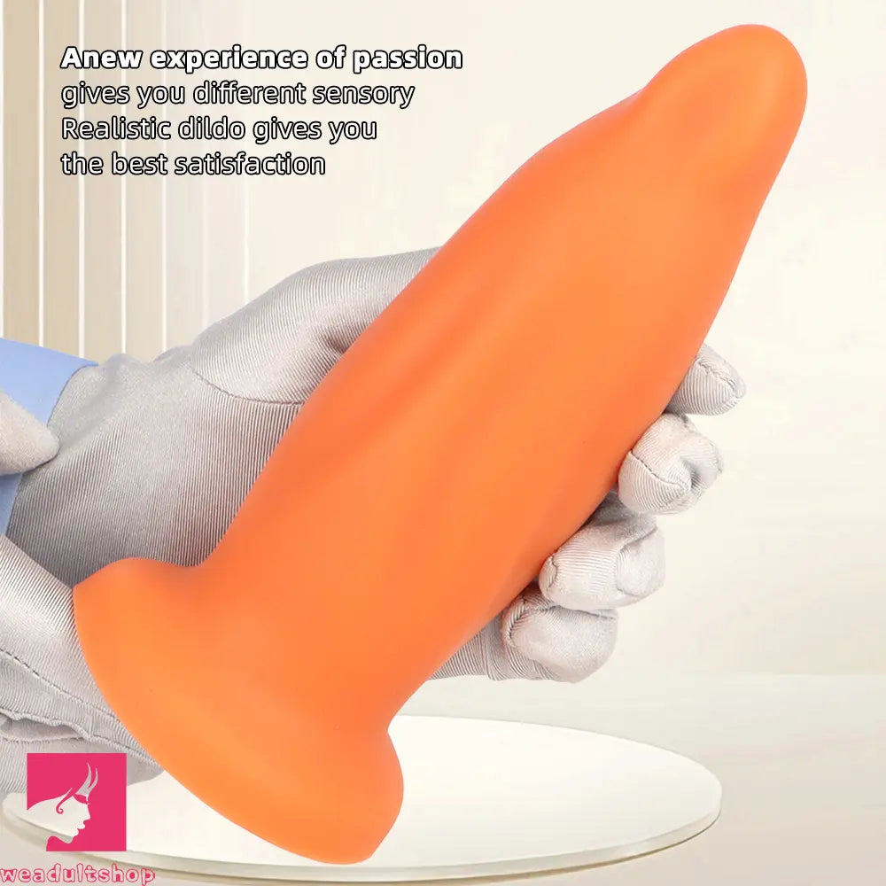 7.67in Liquid Silicone Thick Soft Dolphin Animal Dildo For Cock Orgasm