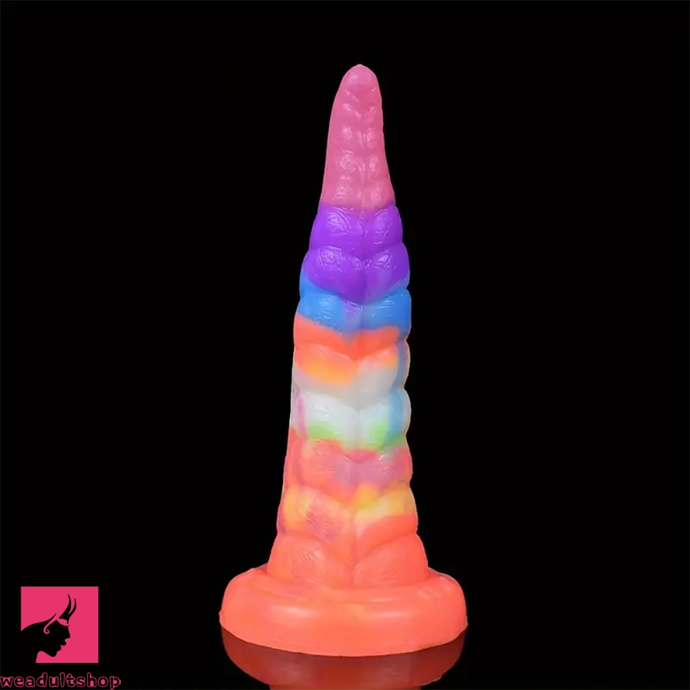 7.28in 9.05in Tentacle Colorful Luminous Silicone Fantasy Cock Dildo