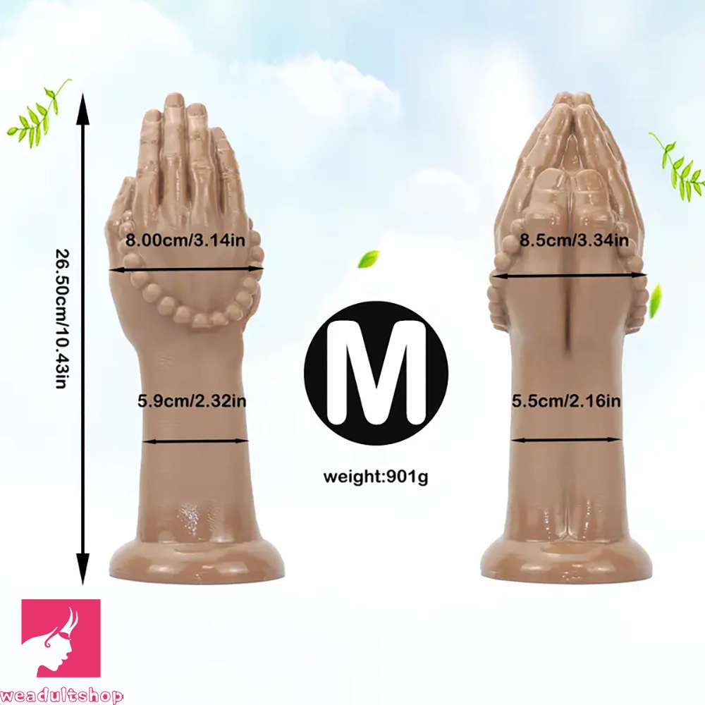 7.08in 10.43in 13.18in Extra Large PVC Bergamot Thick Fist Hand Cock Dildo