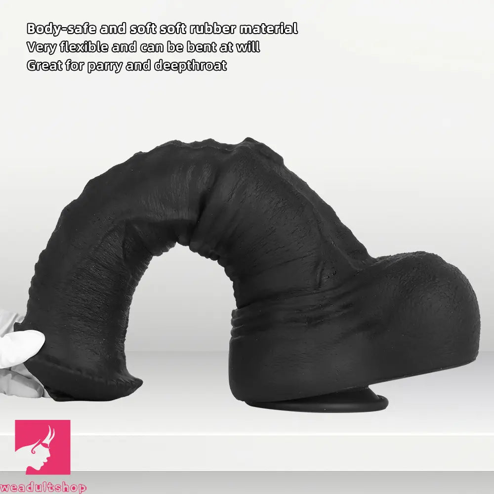 11.41in 13.18in 14.56in Big Long Black Silicone Thick Dildo Indoor Cock Toy