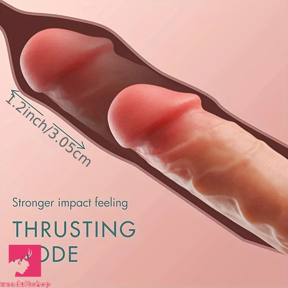 10.6in Realistic Thrusting Dildo Vibrator with Handle Sucker Fuck Machine