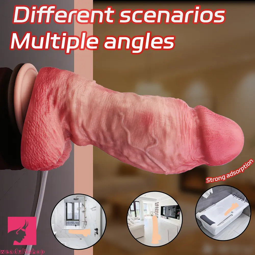 8.66in Veins Big Lifelike Silicone Double Layer Realistic Cumming Dildo