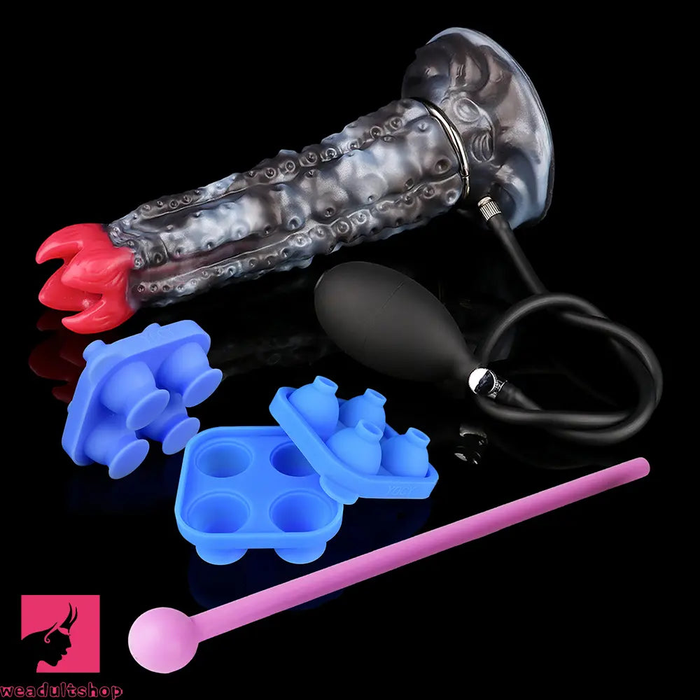 9.92in Tentacle Ovipositor Egg Laying Inflatable Dildo For Cock Masturbation