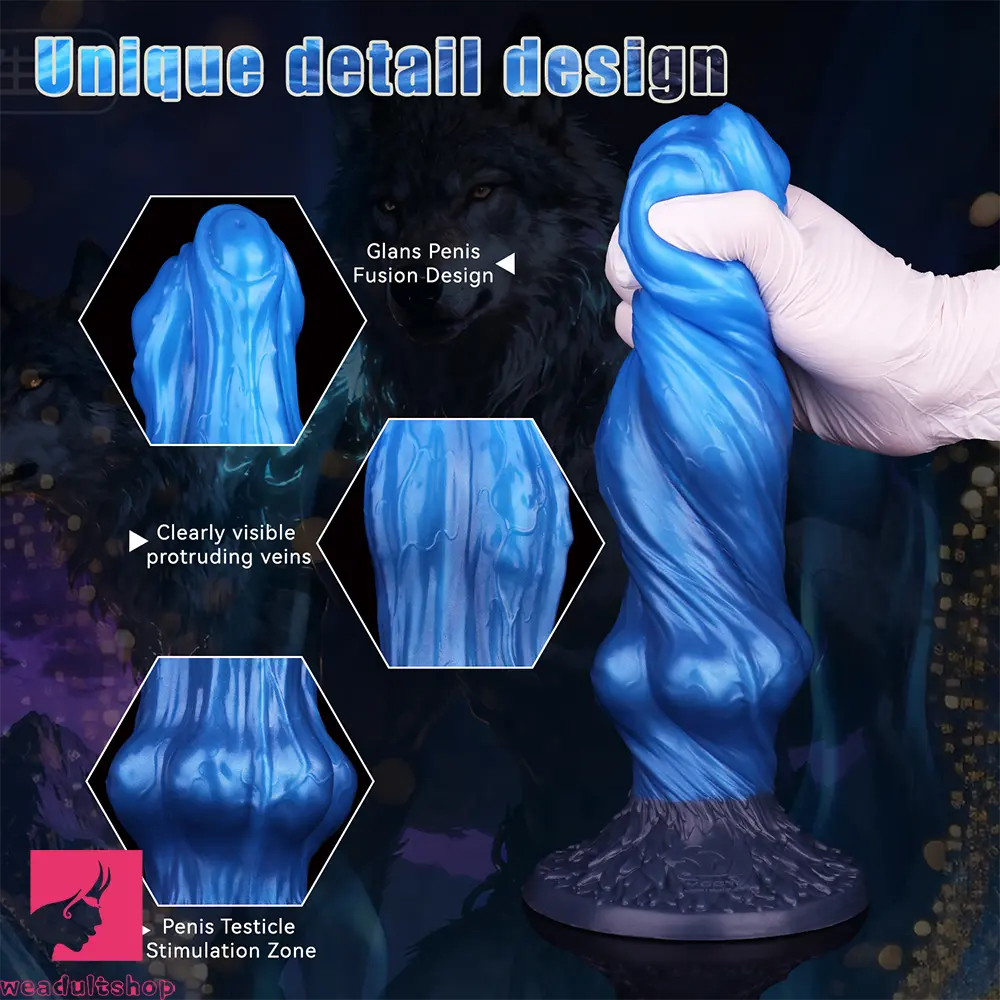 10.15in Double Layer Three Heads Silicone Knot Dildo For Women Pleasure