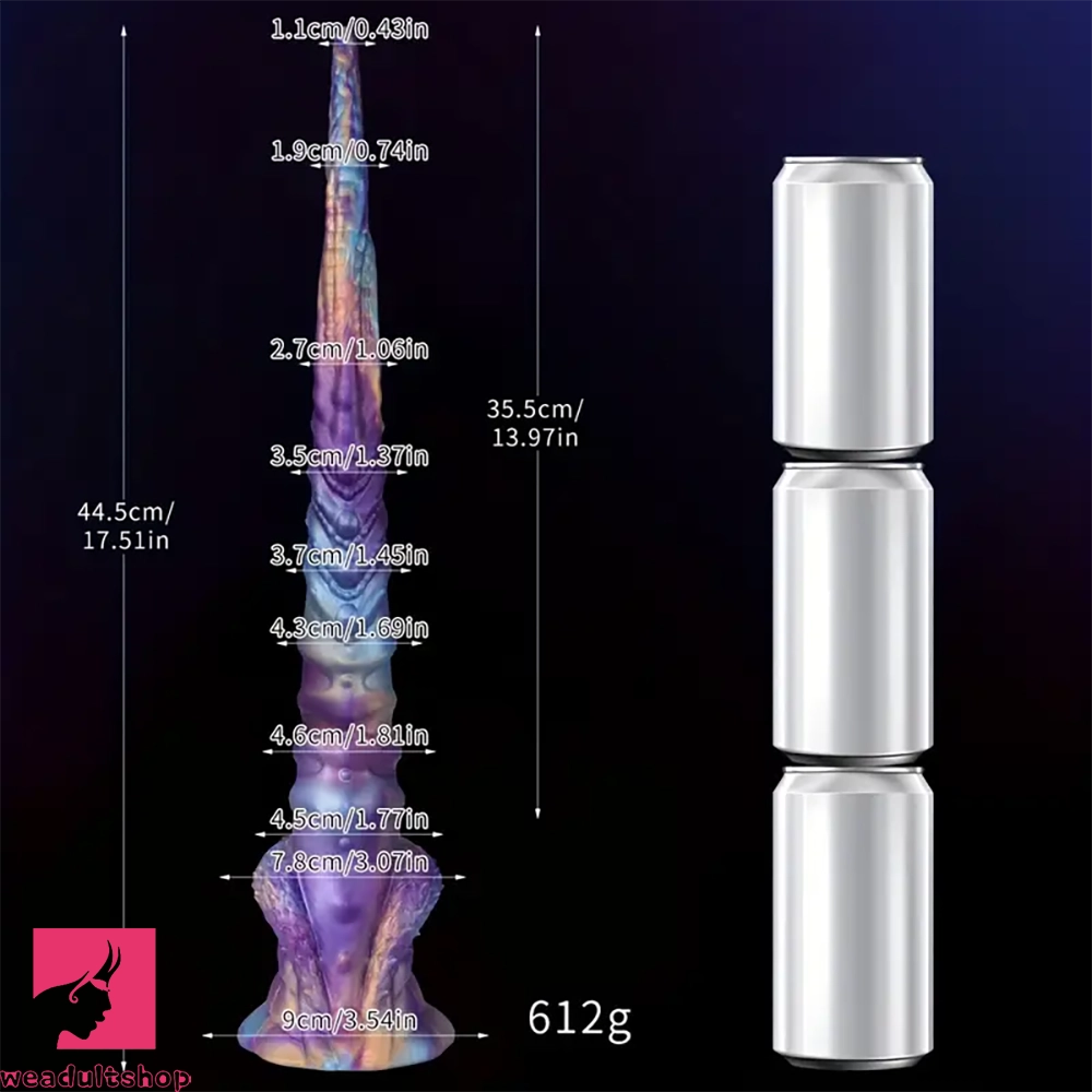 17.51in Long Monster Fantasy Silicone Anal Plug Cock Dildo With Suction Cup