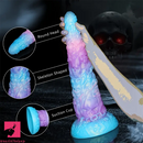 15.35in Iron Chain Long Thick Silicone Skull Giant Monster Cock Dildo